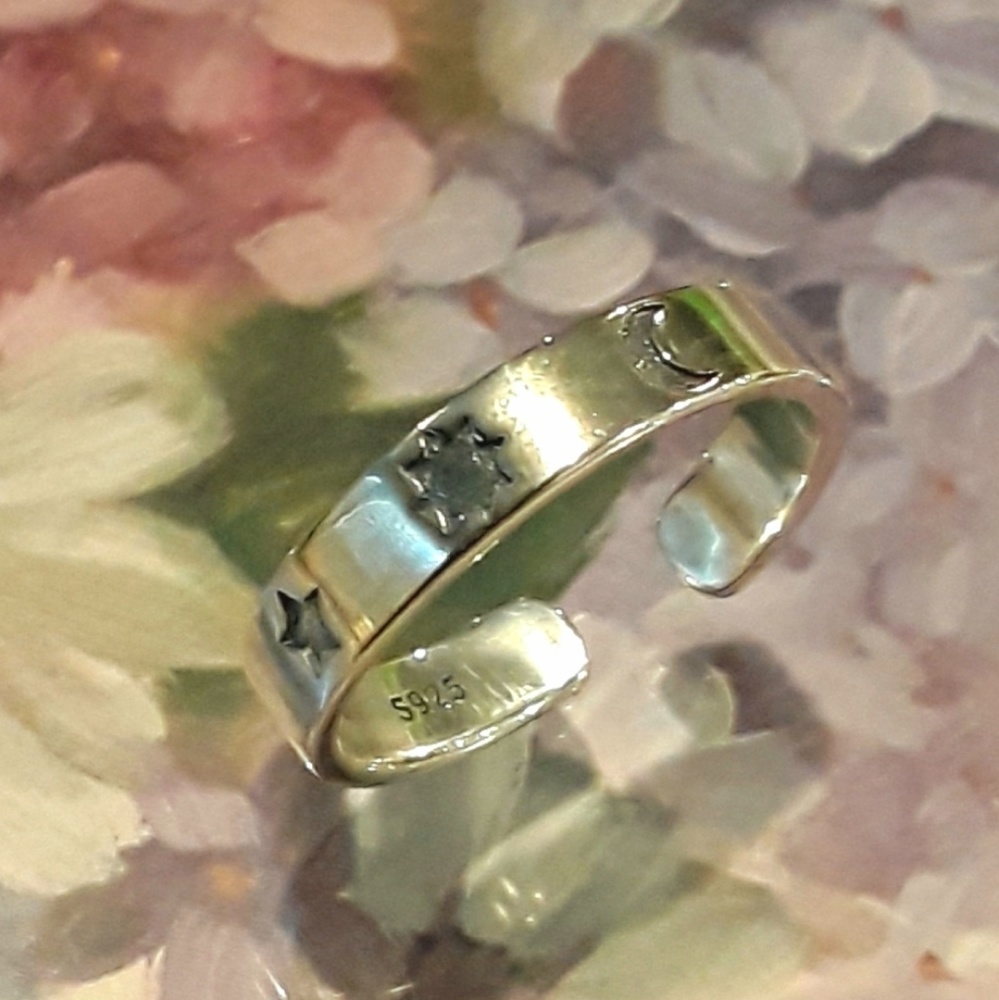 NEW:S925 Star, Moon & Sun Ring - Picture 5 of 8